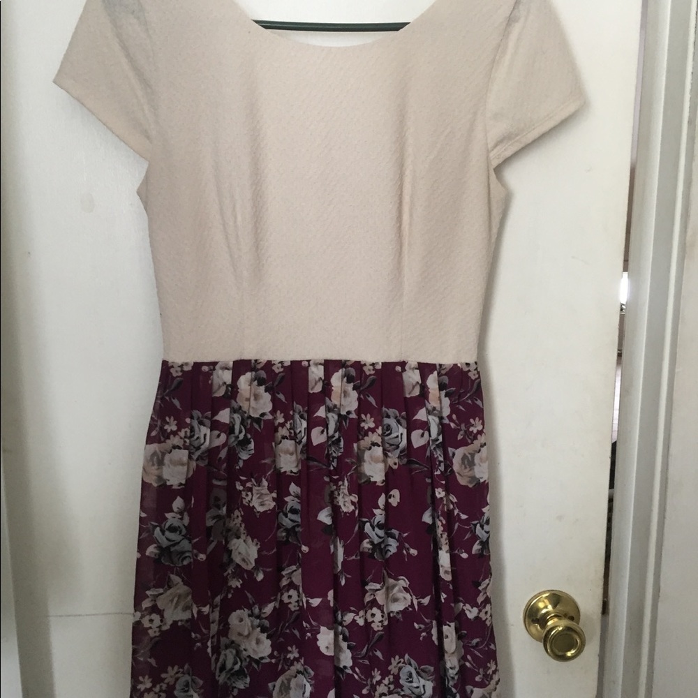 Speechless Floral Fit and Flare Dress